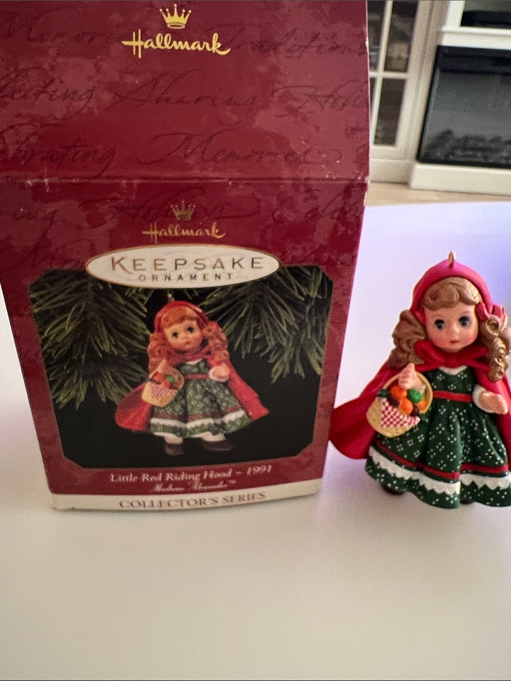1991 Hallmark Little Red Riding Hood Figurine in Red and Green